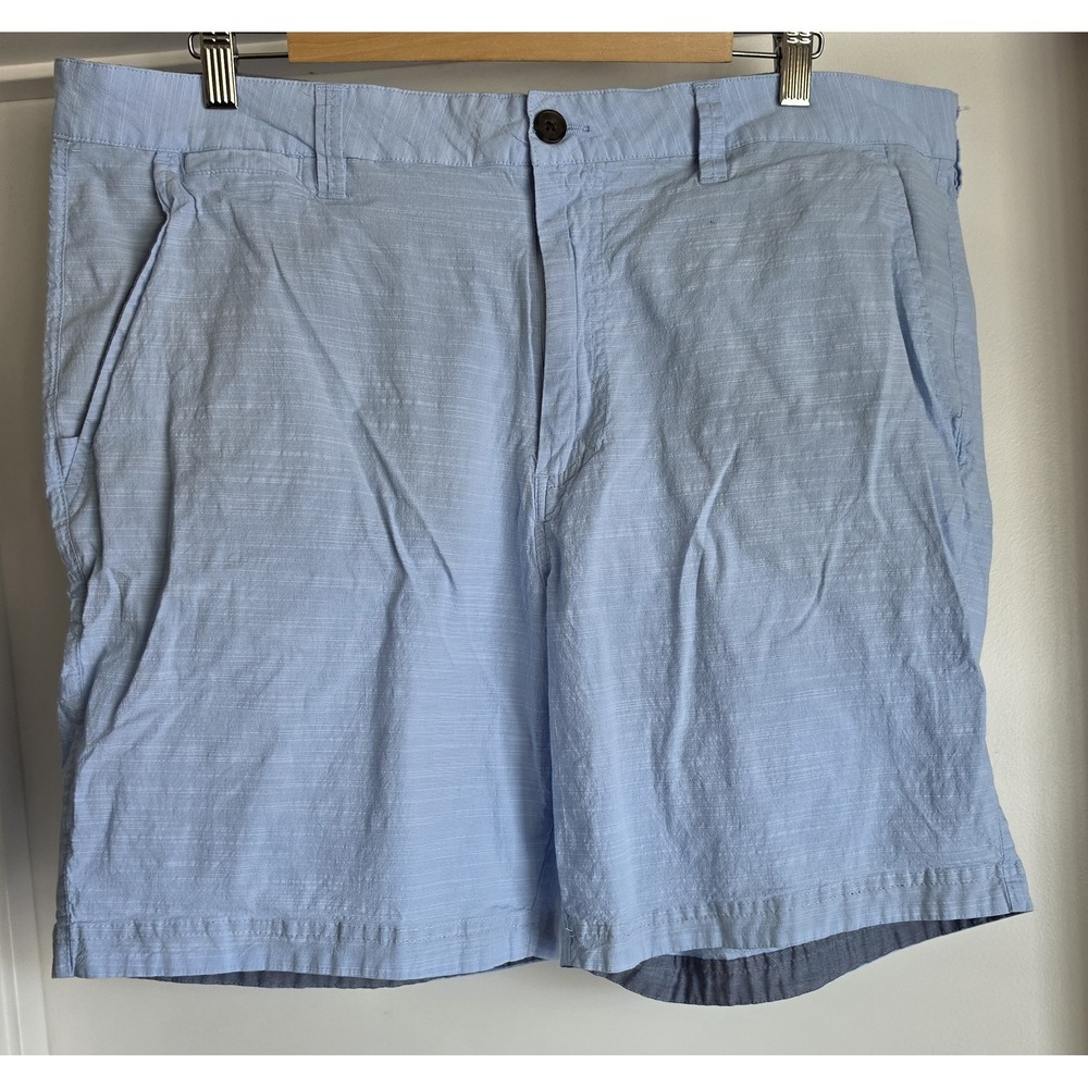 Flag & Anthem Mens Shorts Size 38 Casual Light Blue Cotton Chino Bermuda